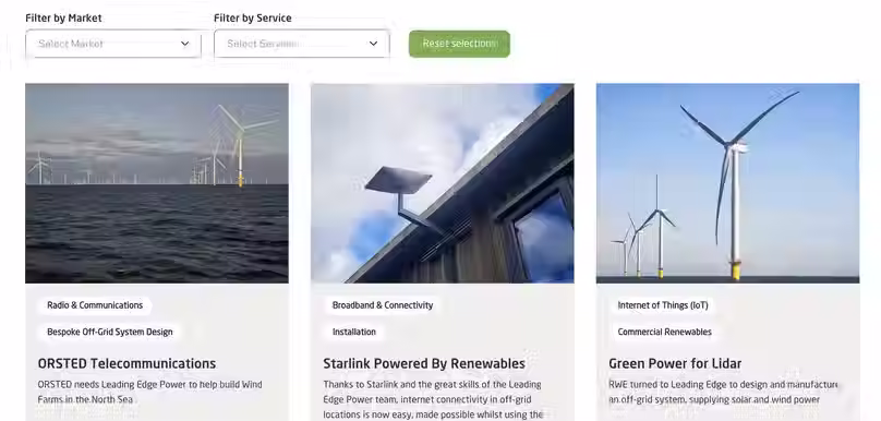 Leading Edge Power website