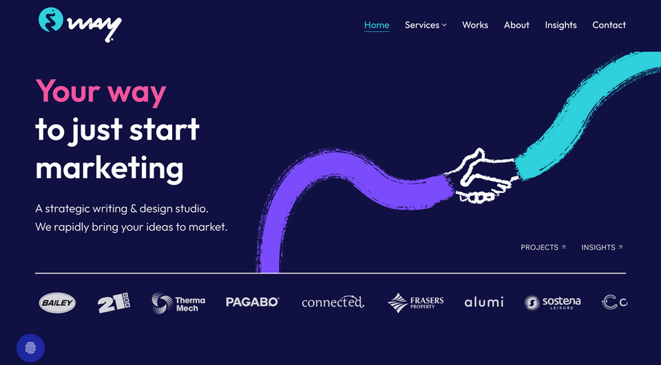 Way Marketing website homepage