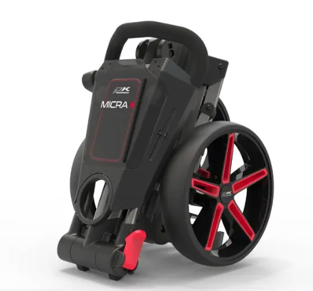 Powakaddy Micra Push Cart Gunmetal/Red