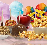 Popcorn and cotton candy concession supplies