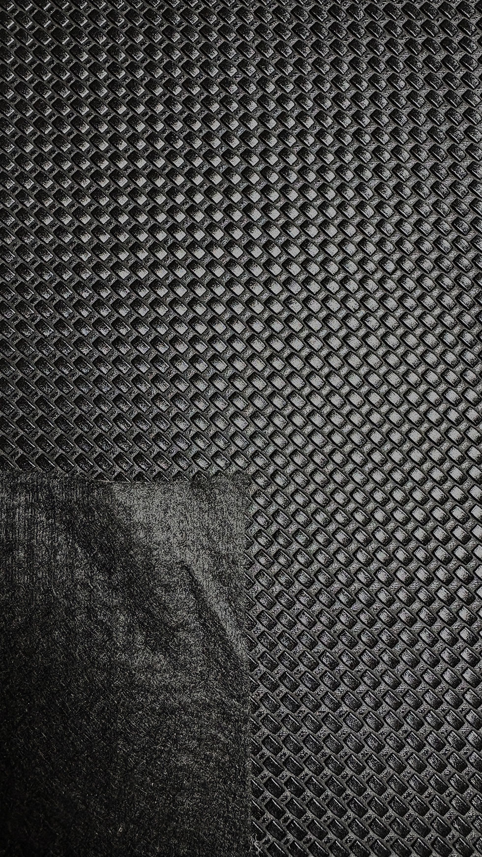 Küçük resim: Mini Hasır Görünümlü Suni Deri Ayakkabılık, Çantalık, Döşemelik Suni Deri -SİYAH