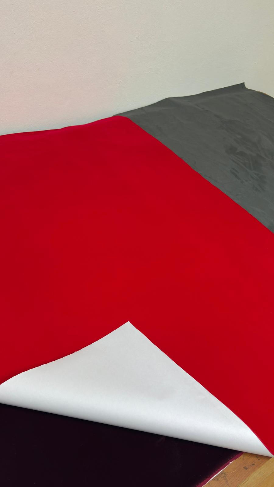 Küçük resim: Yapışkanlı Flok Süet Suni Deri 100 x 150