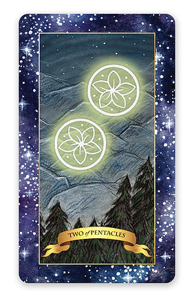 Two of Pentacles tarot card meaning
