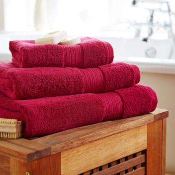 Red bathroom towels, bathroom renovation Perth,