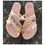 Thumbnail: Jeweled leather sandals  "ALKMINI"
