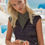 Miniatura: Glass beads embellished clutch bag - "GAIA"