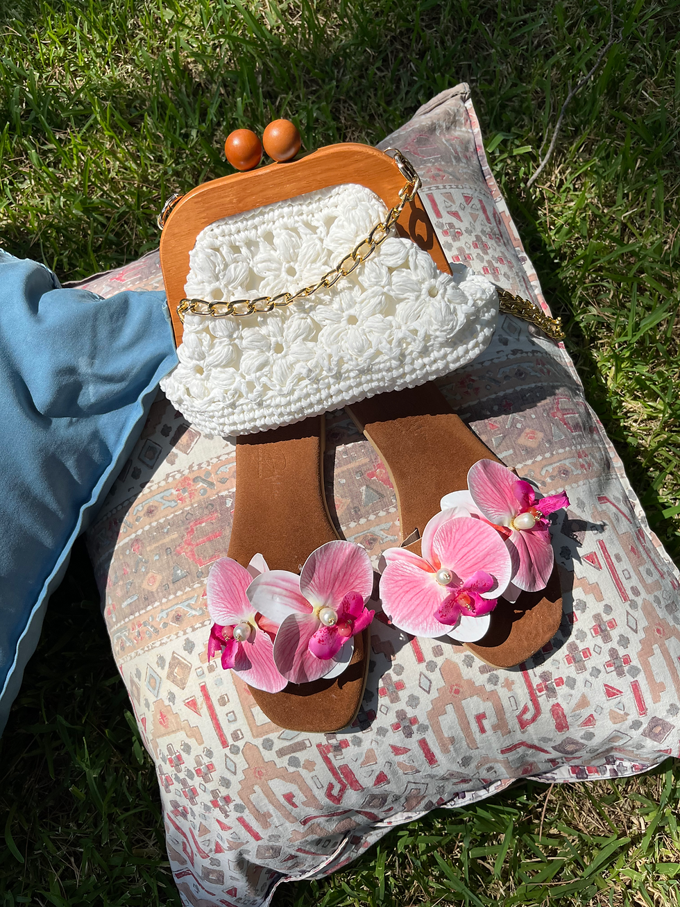 Thumbnail: "CALANTHE" BROWN SUEDE SANDALS