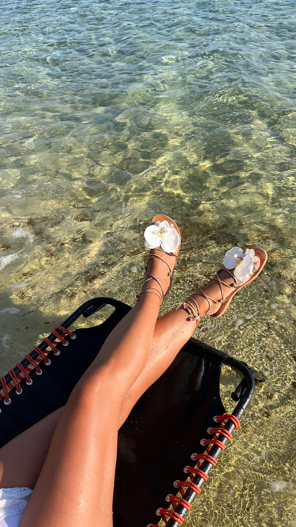 Miniature : "CYNTHIA" BRONZE LACED-UP SANDALS