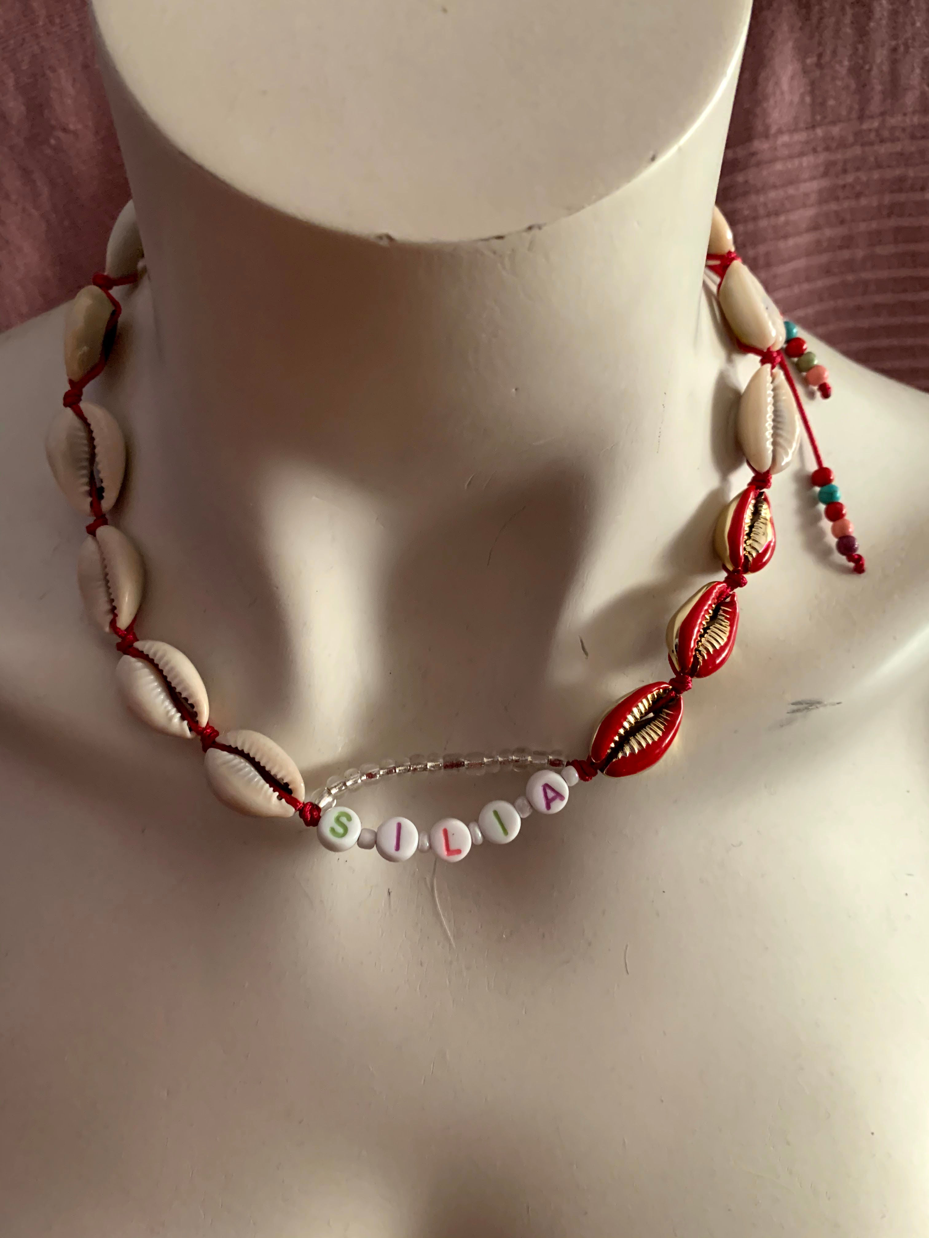 Beaded Shell Chocker Necklace - Selia