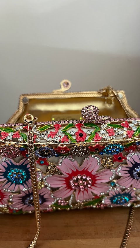 Miniatura: Swarovski crystal embellished clutch bag - "AZALEA"