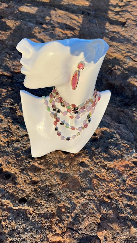 Thumbnail: Long lariat necklace  "Persefoni"