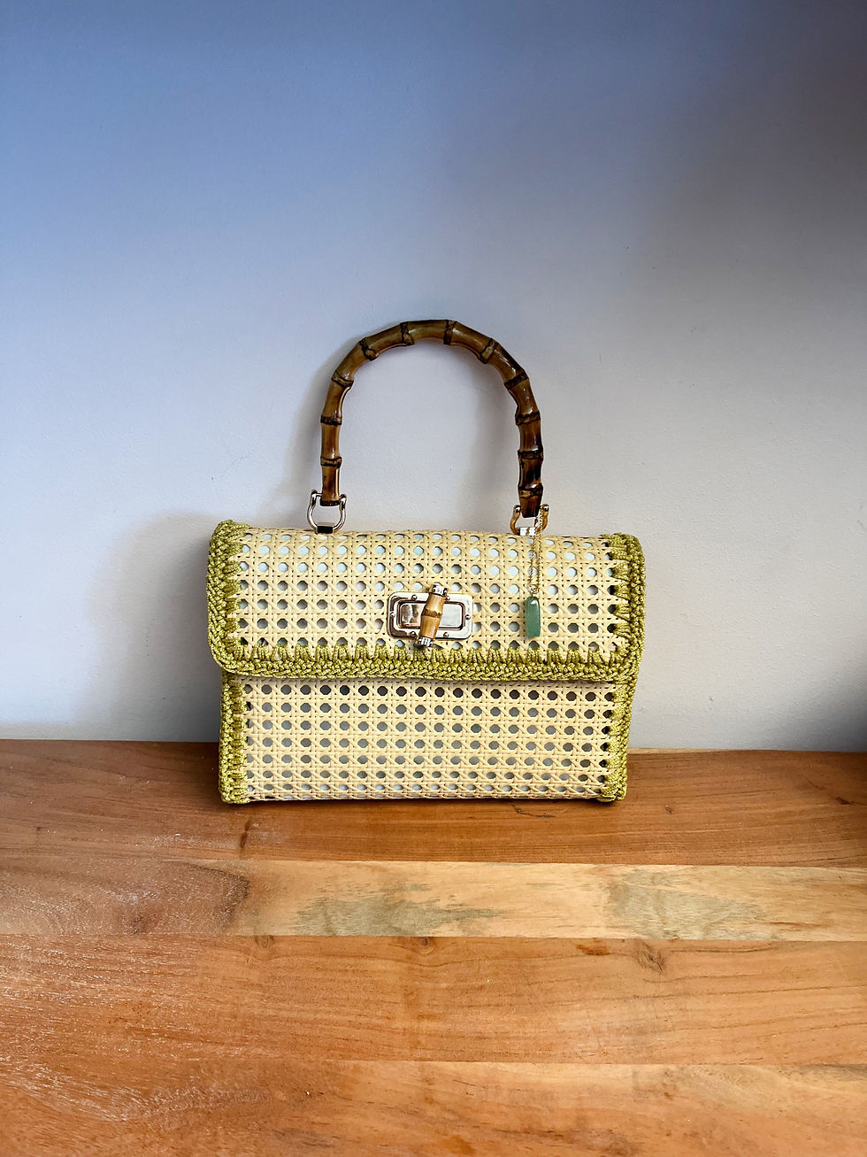 Miniatura: Borsa a mano all'uncinetto in Paglia Veneziana - LITTLE VENICE