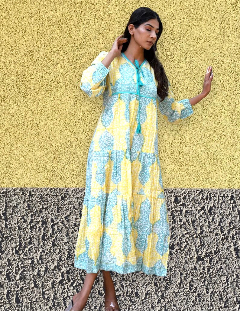 Thumbnail: Batique Maxi Kaftan Dress