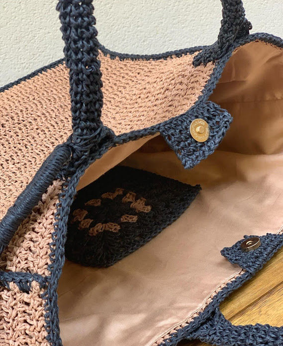 Thumbnail: SIBYLLA - Straw Natural Crochet Tote Bag