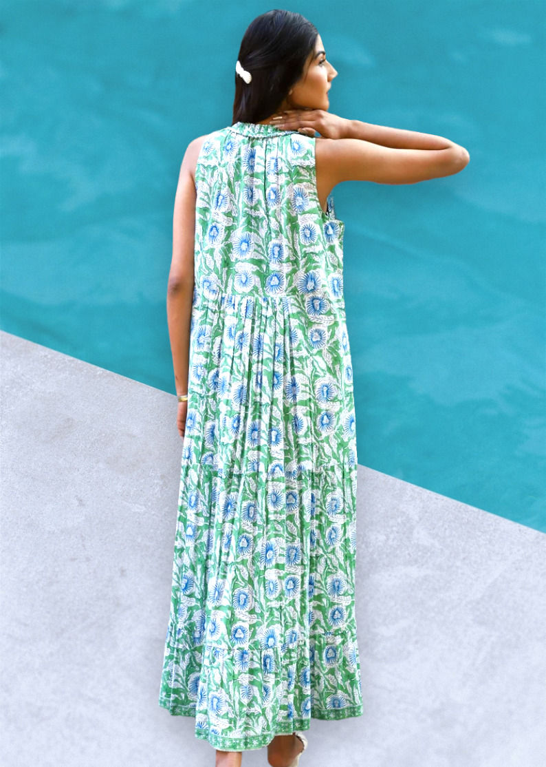 Miniatura: Sleevless Batique Maxi Kaftan Dress