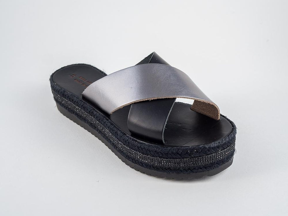 Miniatura: Espadrilles-Wedges-Flatforms - Greek Leather sandals - "ERATO"