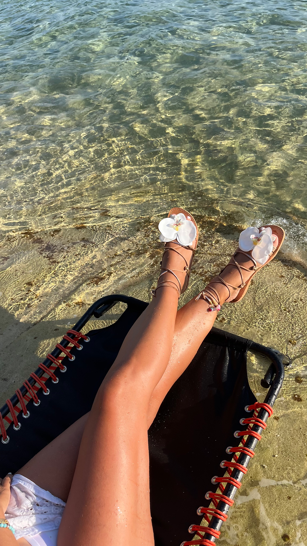 Miniature : "CYNTHIA" BRONZE LACED-UP SANDALS