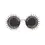 Miniatura: Round Vintage Sunglasses with Silver Rhinestone Spikes -