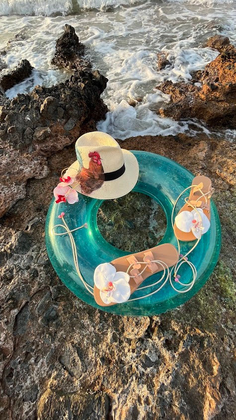 Thumbnail: Hand painted Panama Hat - Rooster