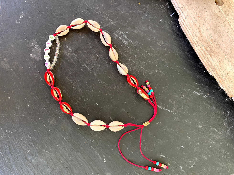 Miniatura: Beaded Shell Chocker Necklace - Selia