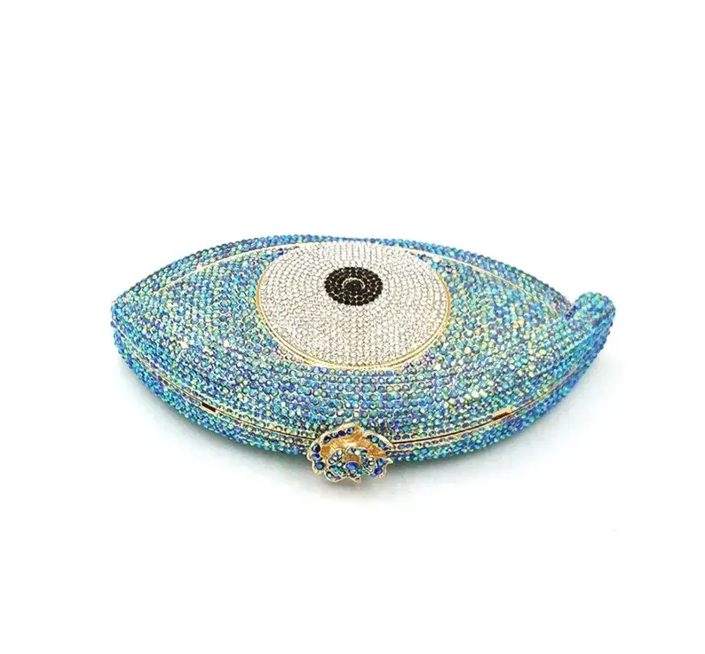 Thumbnail: Crystal evil eye clutch - "I SEE YOU"