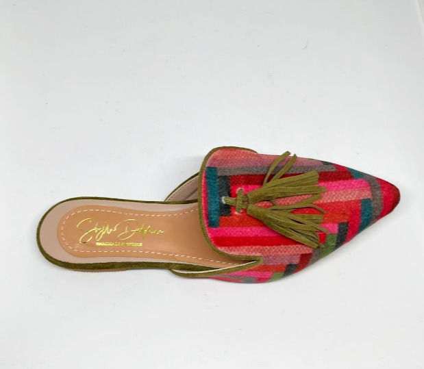 Thumbnail: 10mm  Multicolored Velvet Leather Mules - Aurora