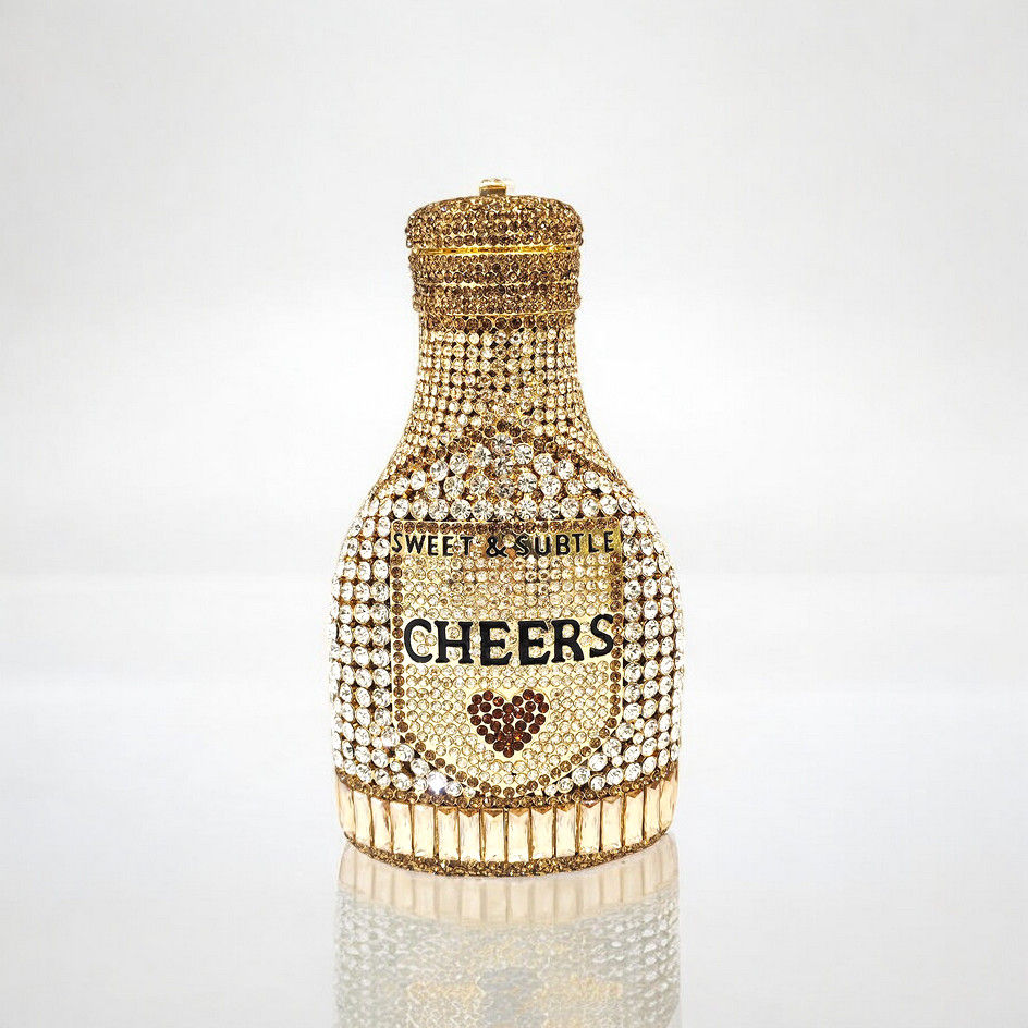 Thumbnail: Crystals embellished  clutch bag  - "Cheers"