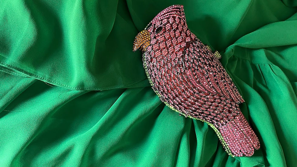 Thumbnail: Swarovski Crystals clutch - "PARROT"