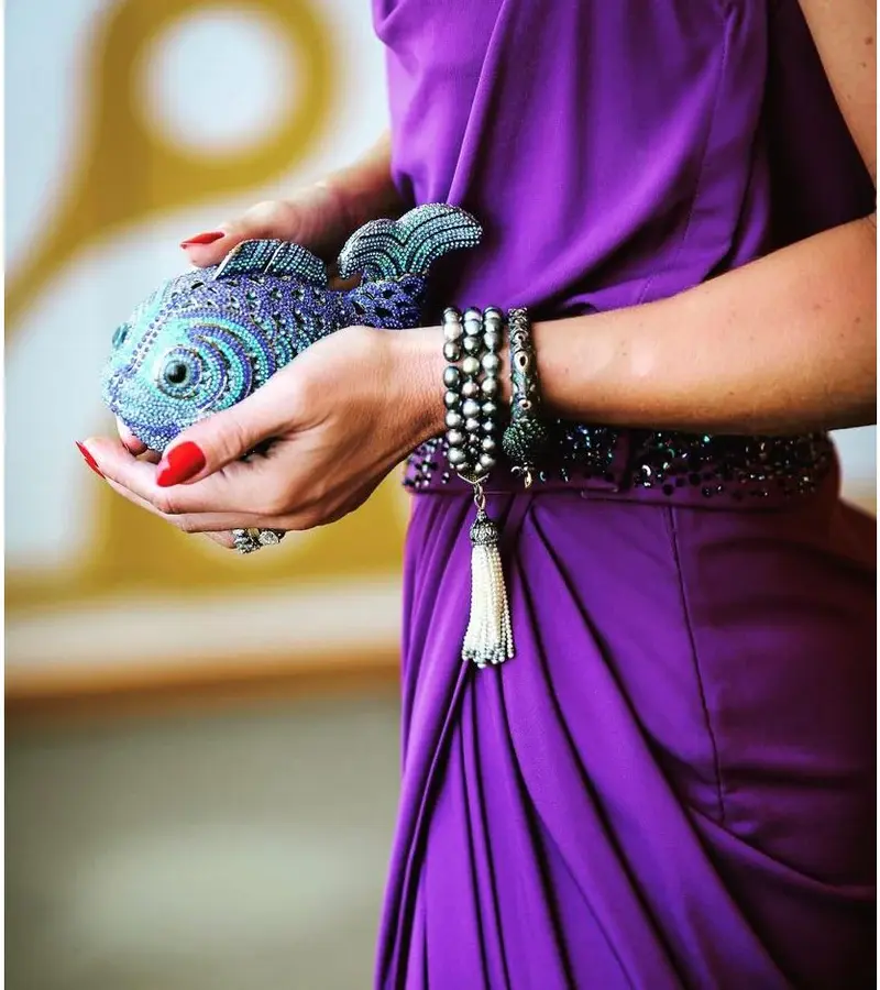 Miniature : Crystal Fish Clutch Bag - "LUCKY KOI Fish"