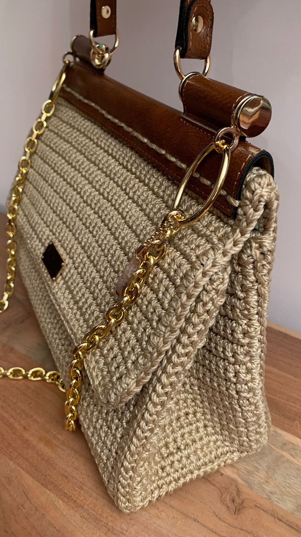 Thumbnail: Bag Crochet Raffia or Cotton - ROMA