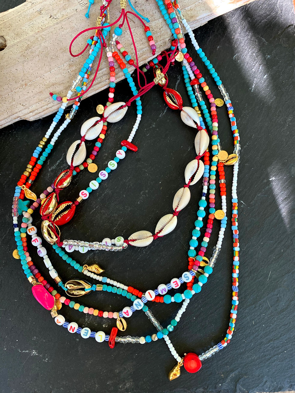 Miniatura: Beaded Shell Chocker Necklace - Selia