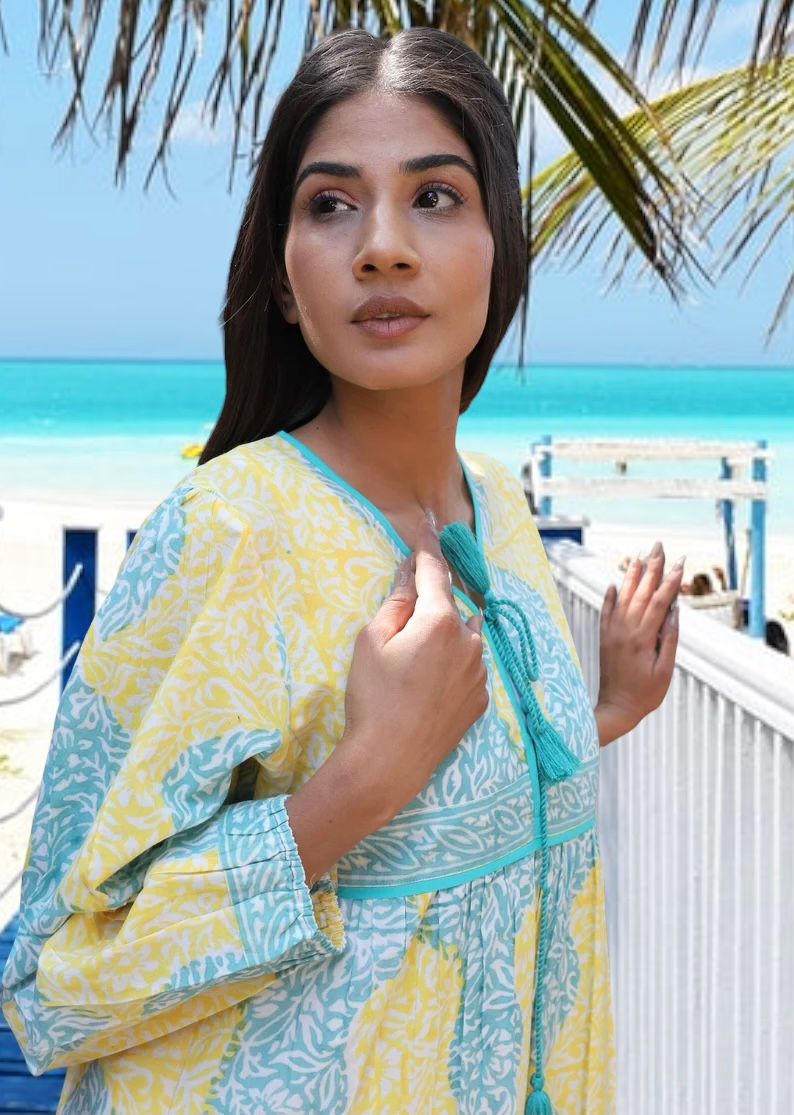 Thumbnail: Batique Maxi Kaftan Dress