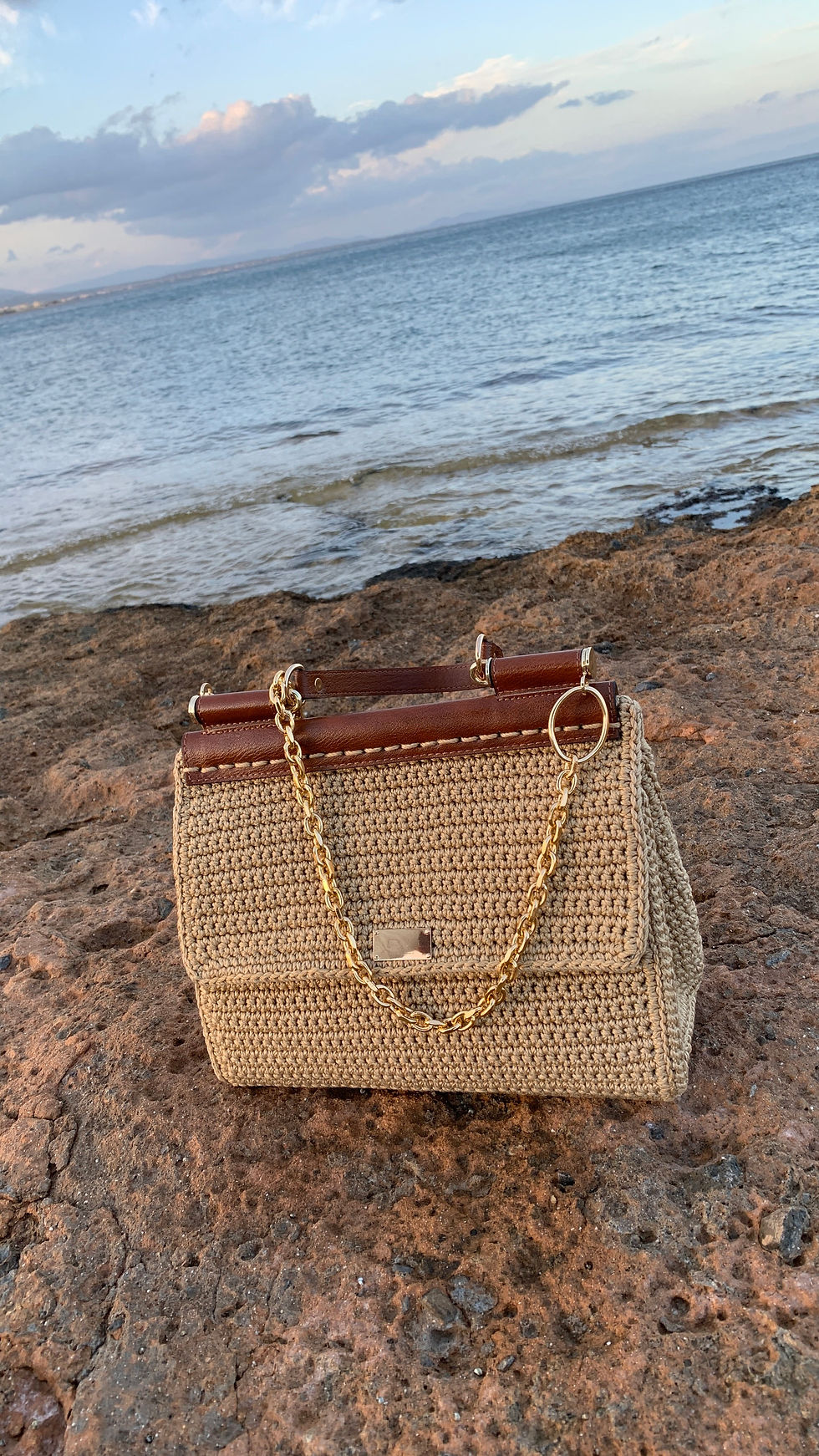 Thumbnail: Bag Crochet Raffia or Cotton - ROMA