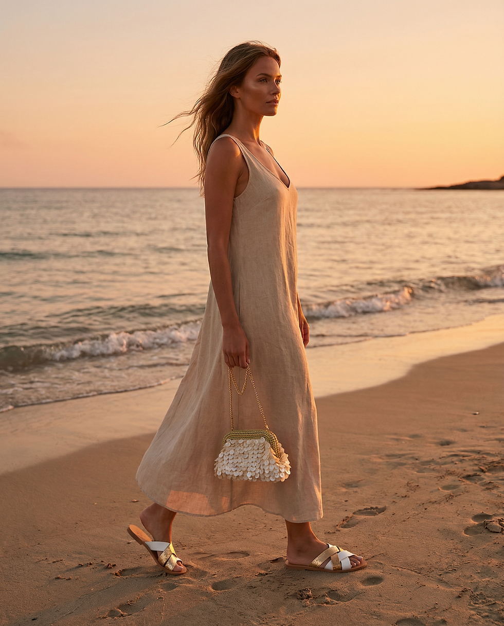 Miniatura: AURA - Fisherman Slide In Leather Sandals