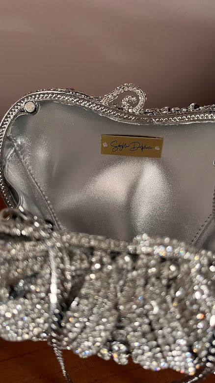 Thumbnail: Swarovski crystal embellished clutch bag - "Belle of the ball Pumkin"