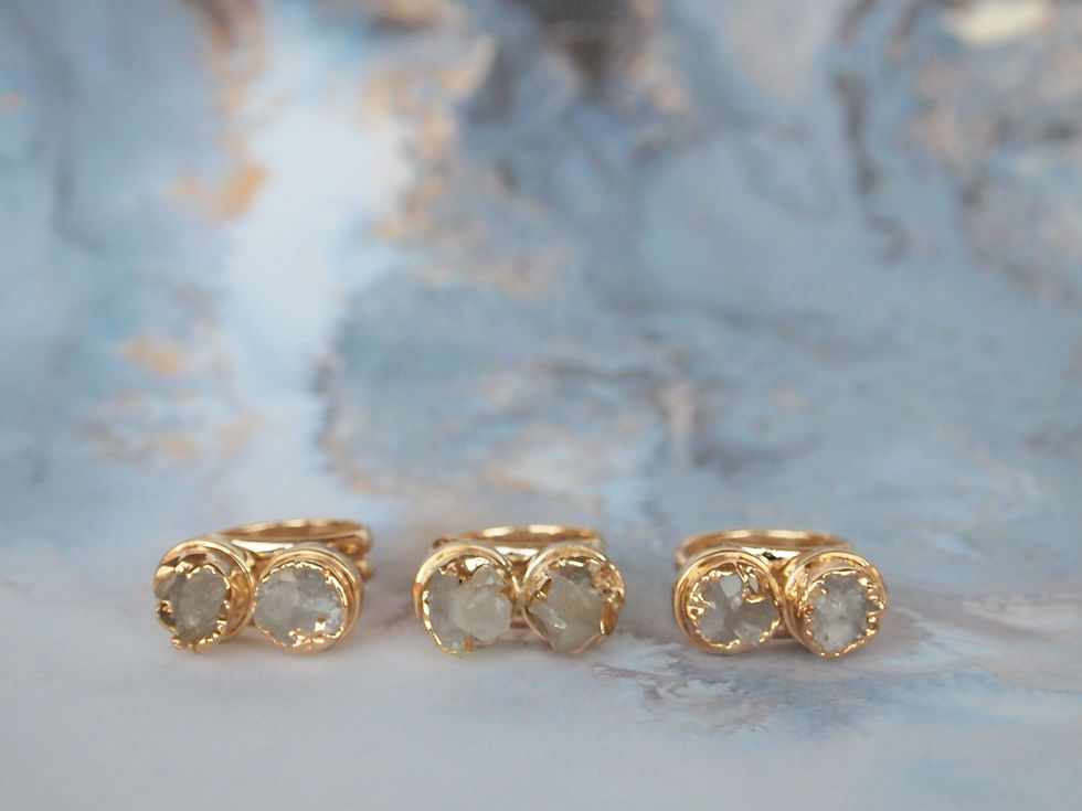 Miniatura: Crystal Quartz Ring - Druzy - Double round - One of a kind - Sifnos