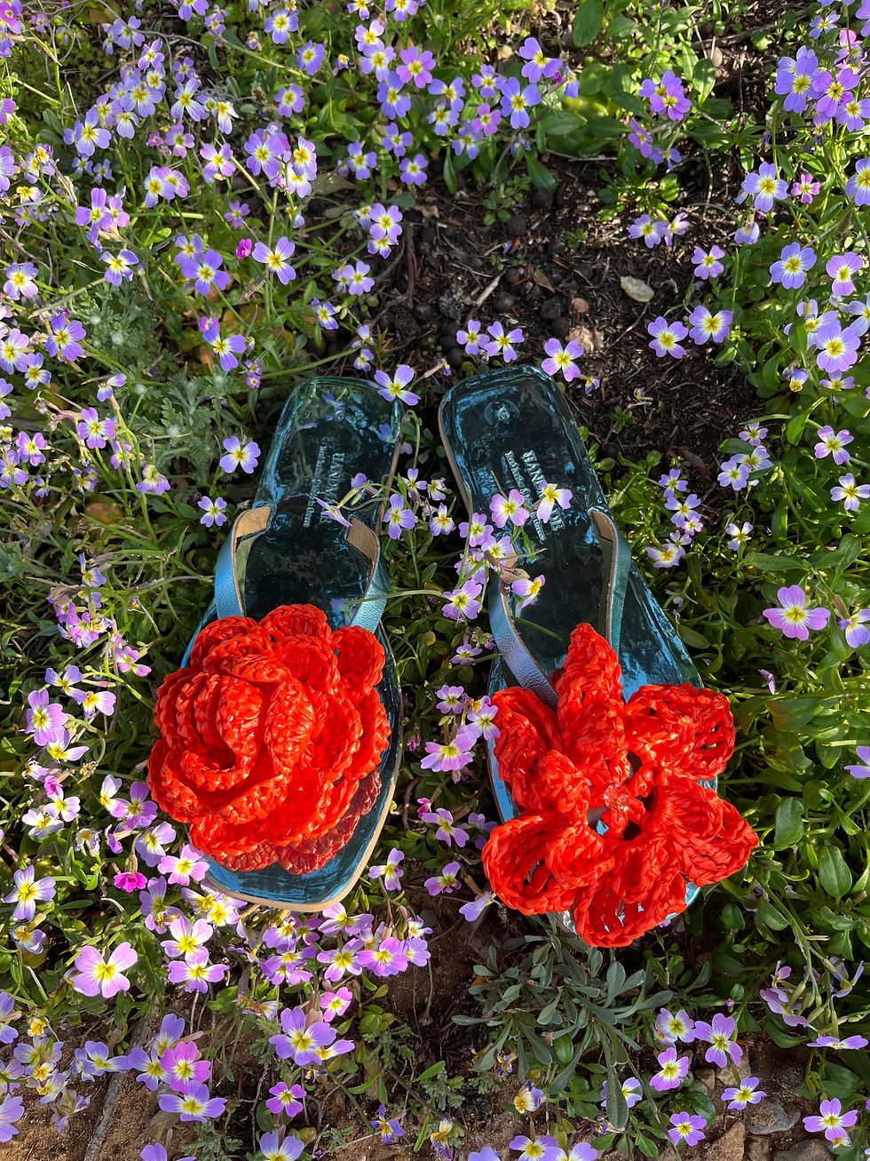 Thumbnail: "PEONY" TURQUOISE METALIC SANDALS