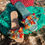 Miniature : Anatomic Sole Raffia Handwoven sandals  "FARFALINA Orange"