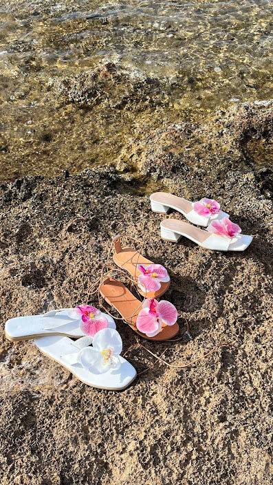 Miniature : "CALANTHE" WHITE SANDALS HEELED 50