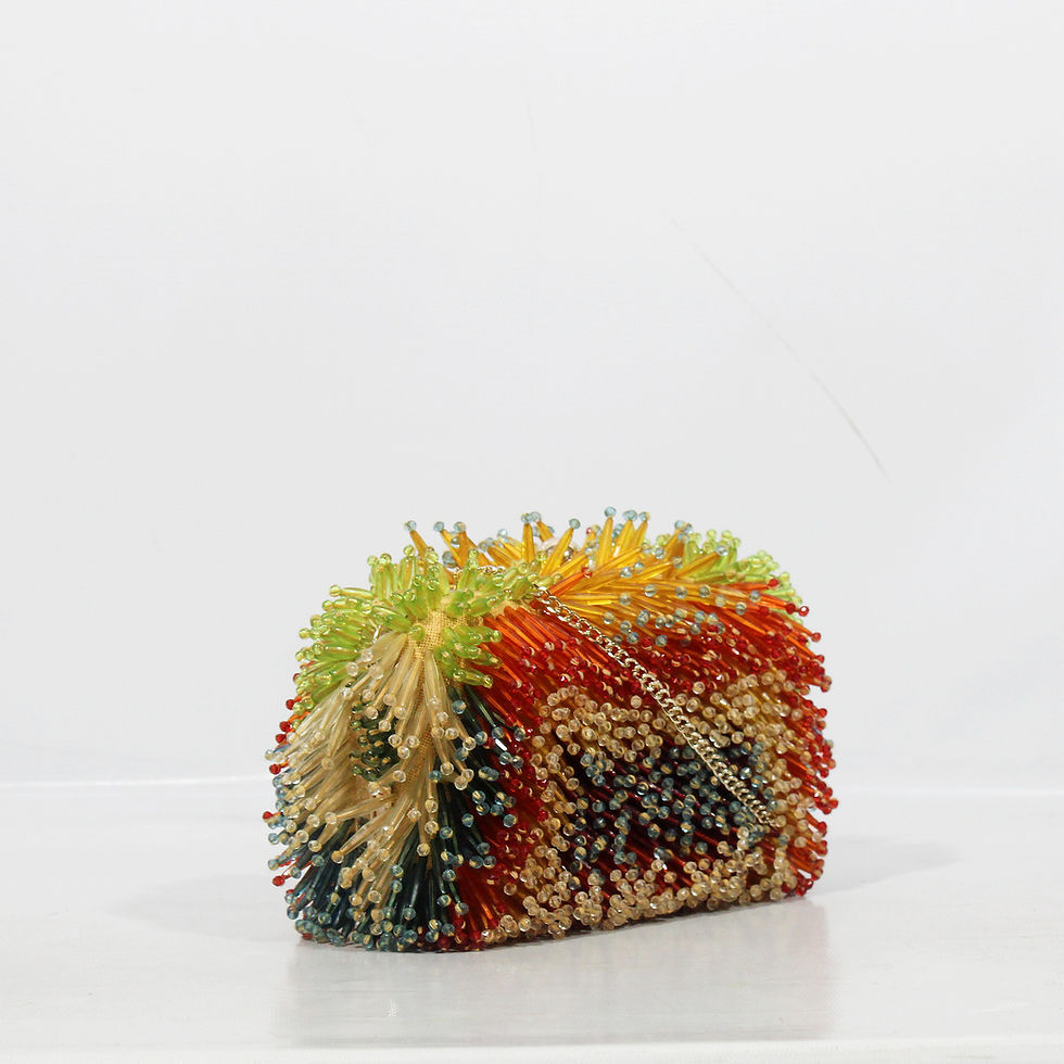 Miniatura: Euterpe - Glass Beads Embellished Clutch Bag