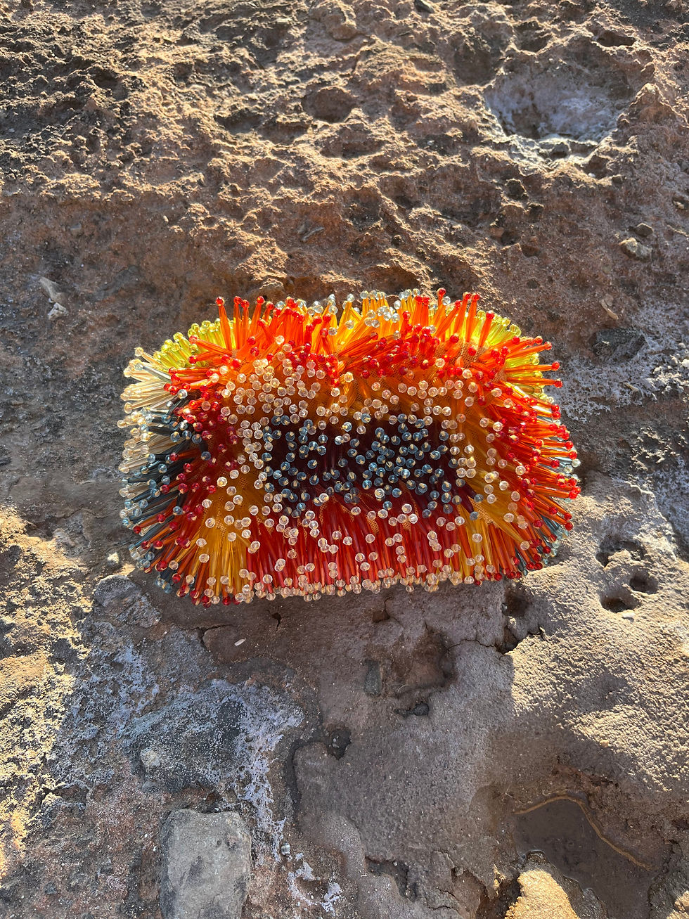 Thumbnail: Euterpe - Glass Beads Embellished Clutch Bag