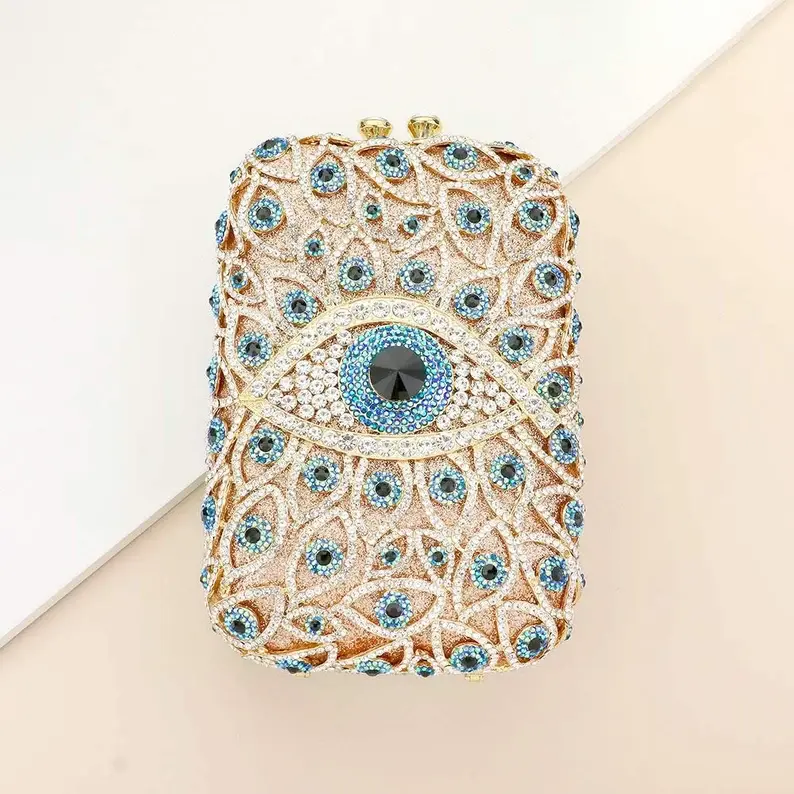 Thumbnail: Crystal evil eye clutch - "I SEE YOU II"