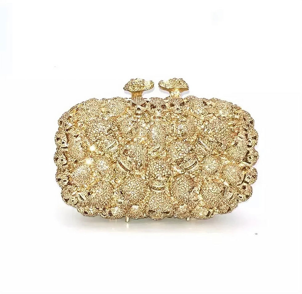 Thumbnail: Funky Skulls & Crystals clutch "PALOMA"