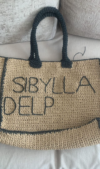 Miniature : SIBYLLA - Straw Natural Crochet Tote Bag