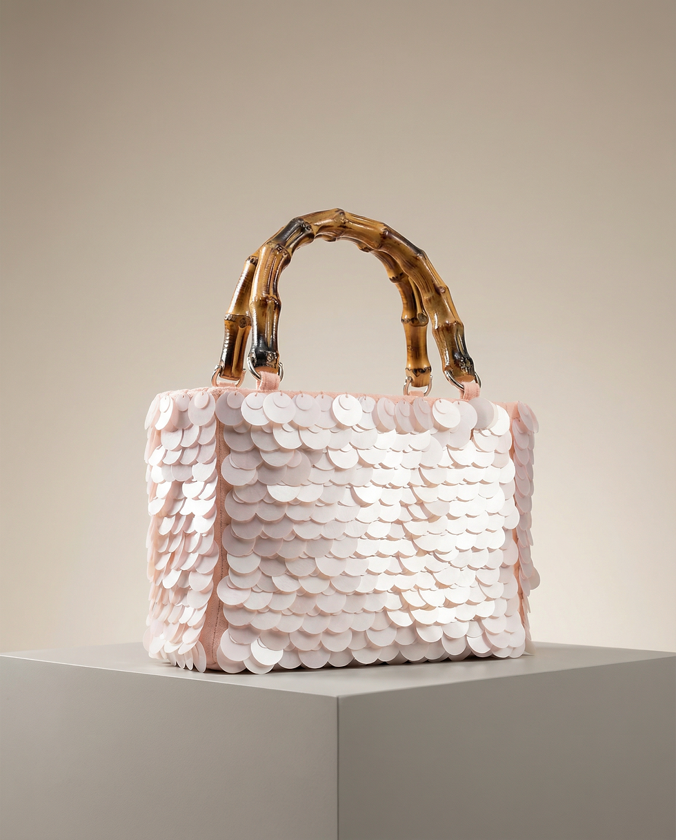 Miniatura: Galatia  - Pink Sequins Crochet Bag