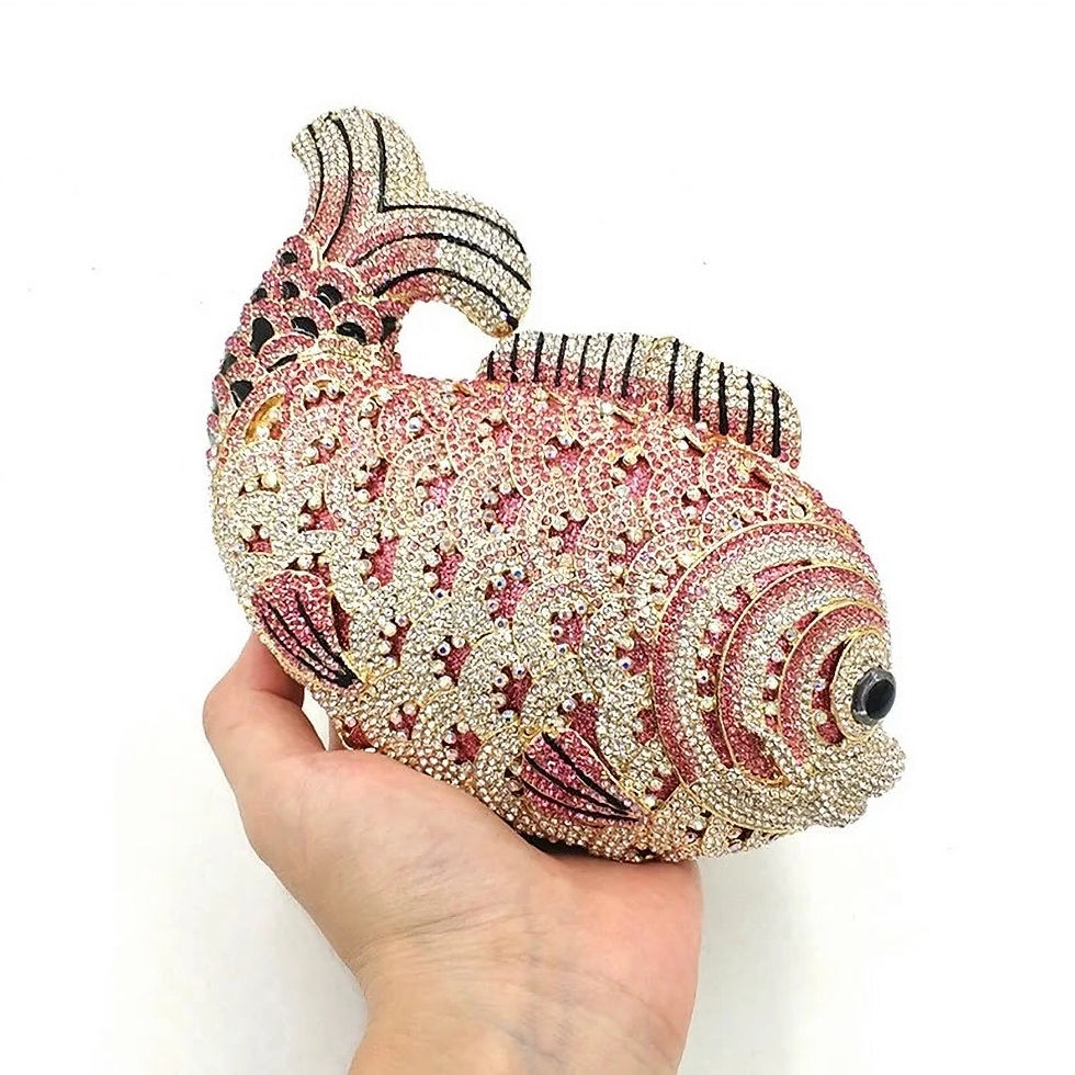 Miniatura: Crystal Fish Clutch Bag - "LUCKY KOI Fish"