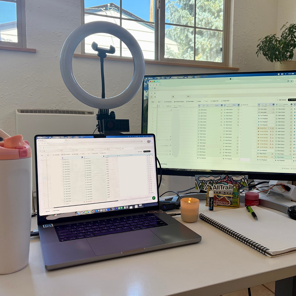 Two computer screens with Airops