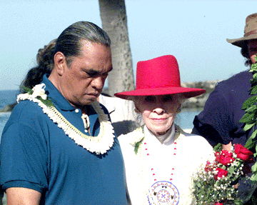 Marie with Moe Keale - Photo by George F