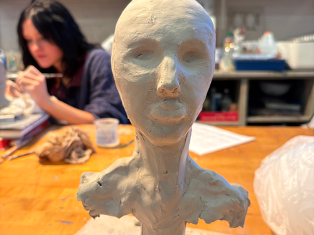 Self-Portrait Sculpture Process