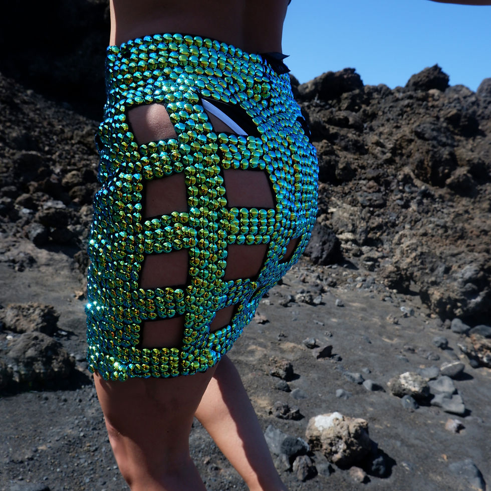 Thumbnail: renai Mini Skirt Acid Green